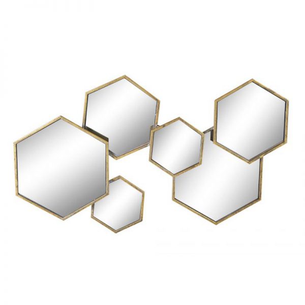 Mirror Metal Geometric Golden – Contemp Interiors Malta